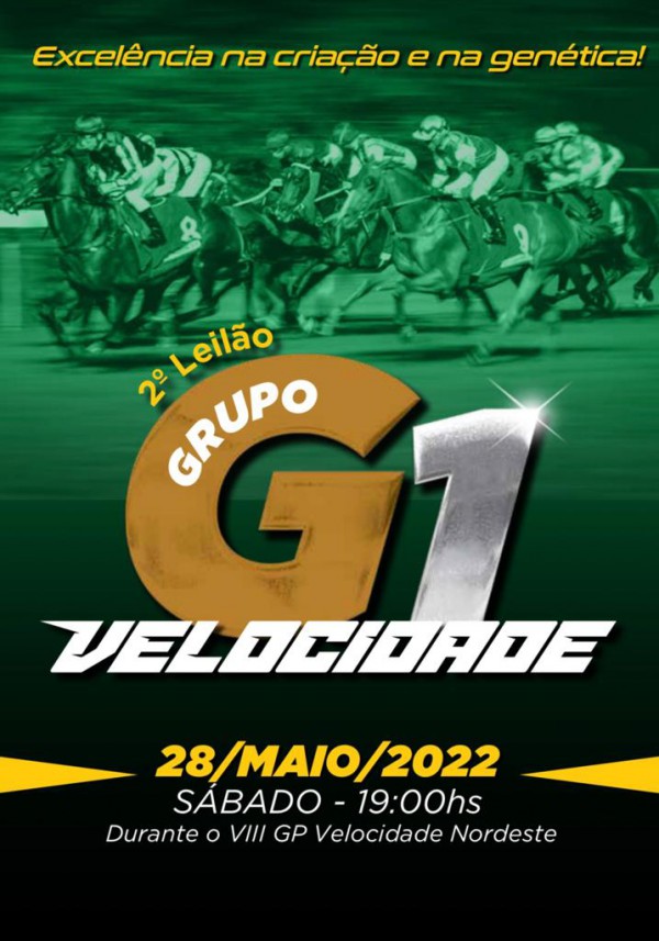 	 2º LEILÃO LIVE GRUPO G1 VELOCIDADE